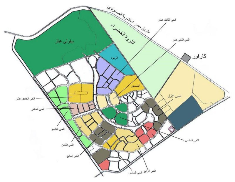 خريطة مدينة الشيخ زايد